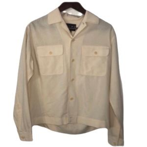Ralph Lauren Ivory Button Down Collared Top